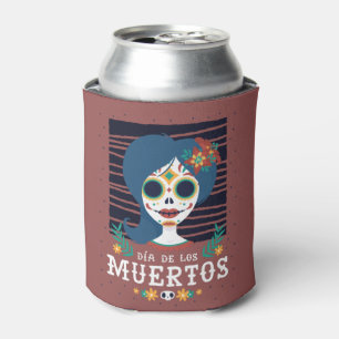 The Day Of The Dead  Mexican Sugar Skull Gift Can Cooler