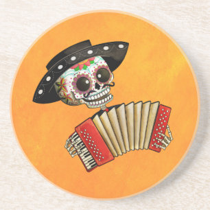 The Day of The Dead Skeleton El Mariachi Coaster