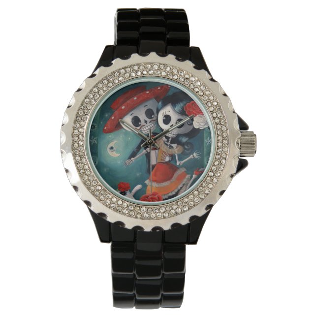 The Day of The Dead Skeleton Lovers Watch (Front)