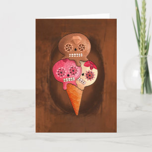The Day of The Dead Sugar Skulls Ice Cream Card