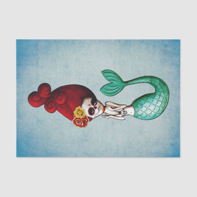 The Day of The DeadCute and Lovely Mermaid Tissue Paper (Front)