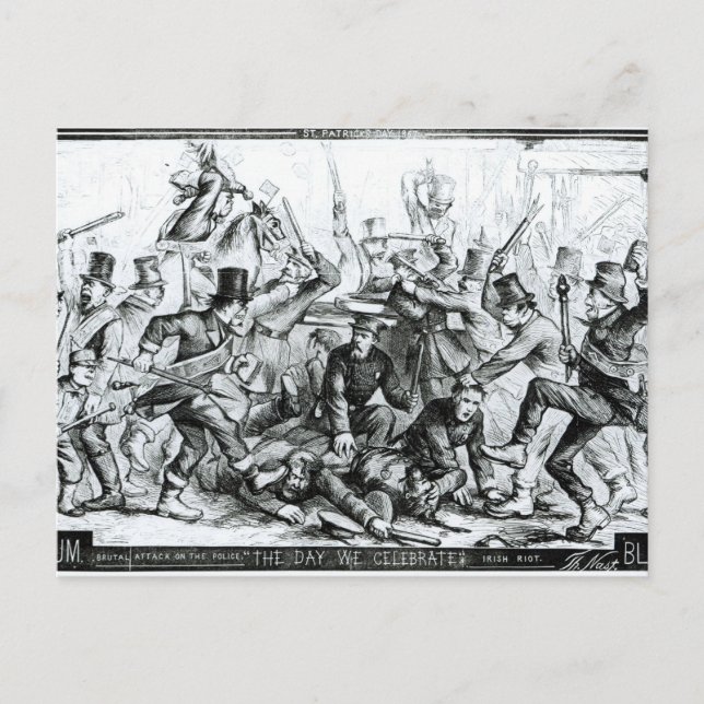 The Day We Celebrate,from 'Harpers Weekly'1867 Postcard (Front)