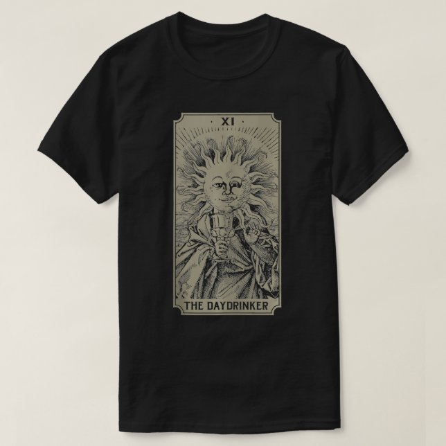 The Daydrinker Vintage Tarot Card  T-Shirt (Design Front)