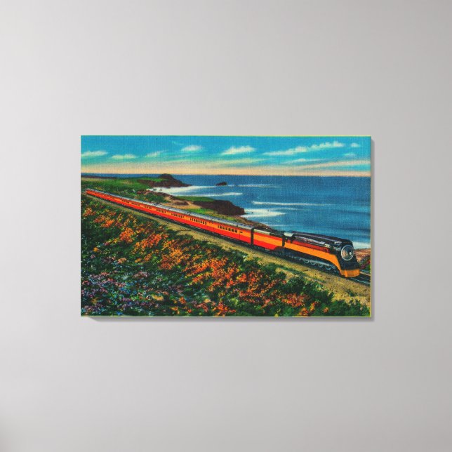 The Daylight Limited Train on California Canvas Print (Front)