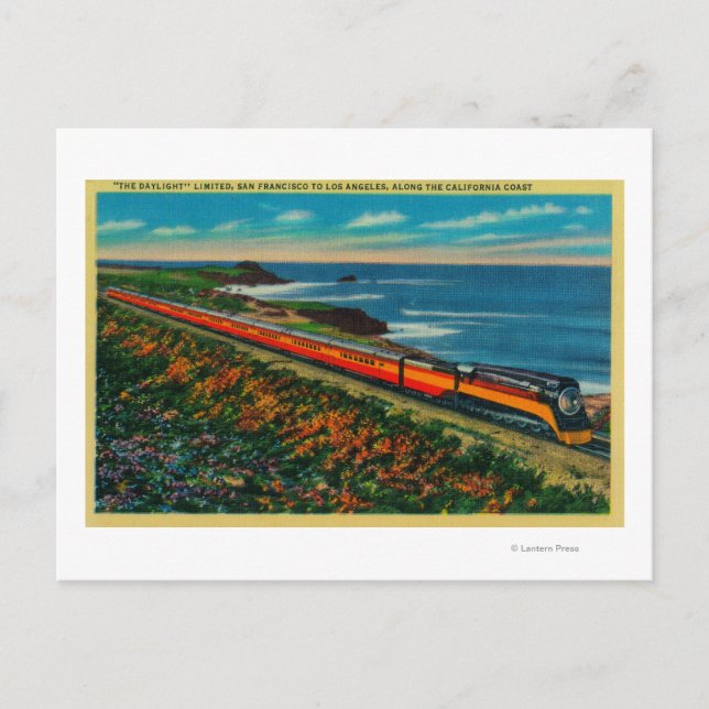 The Daylight Limited Train on California Postcard (Front)
