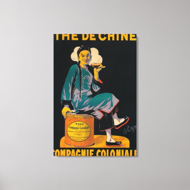 The De Chine, Colonial Company Promotional Poste Canvas Print (Front)