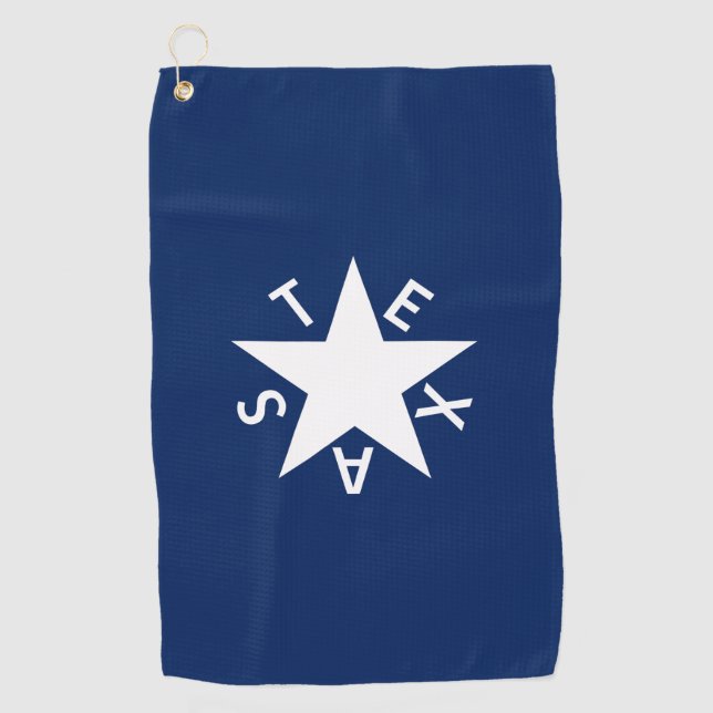 The De Zavala (Republic of Texas flag) Golf Towel (Front)