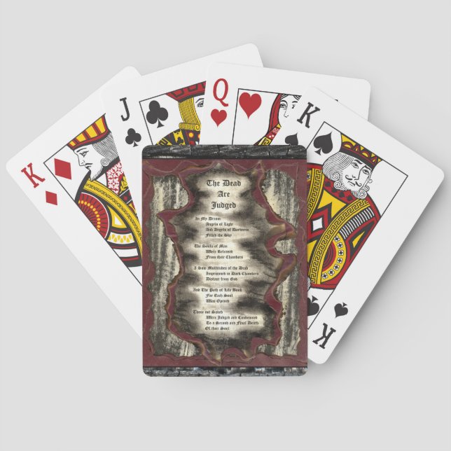 The Dead Are Judged Playing Cards (Back)