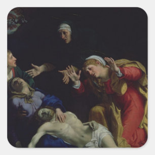 The Dead Christ Mourned , c.1604 Square Sticker