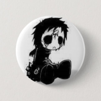 the dead gothic doll 6 cm round badge