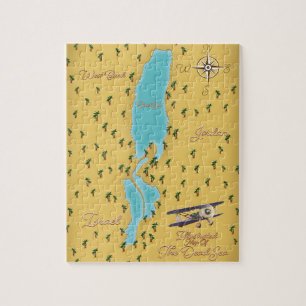 The Dead Sea vintage map Jigsaw Puzzle