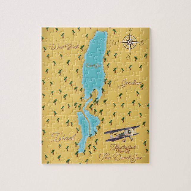 The Dead Sea vintage map Jigsaw Puzzle (Vertical)