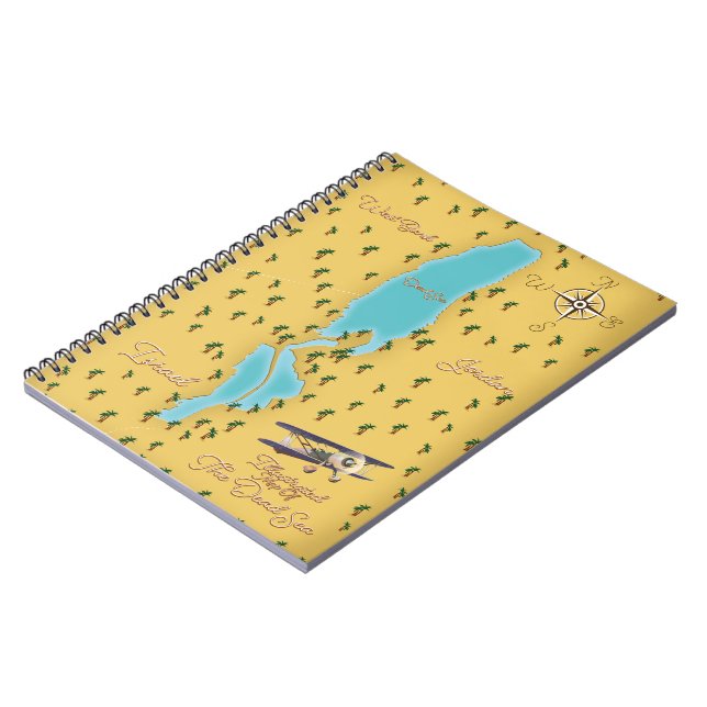 The Dead Sea vintage map Notebook (Left Side)