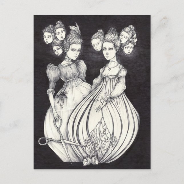 The Deadlock Sisters and The Nightbird Postcard (Front)