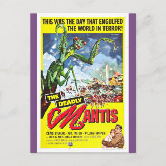 THE DEADLY MANTIS Poster Postcard