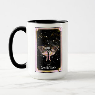  The Death Moth Tarot Card Moon Pink Celestial Mug