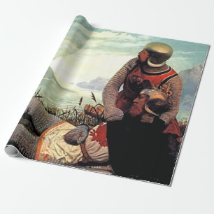 The Death of Arthur by John Mulcaster Carrick Wrapping Paper