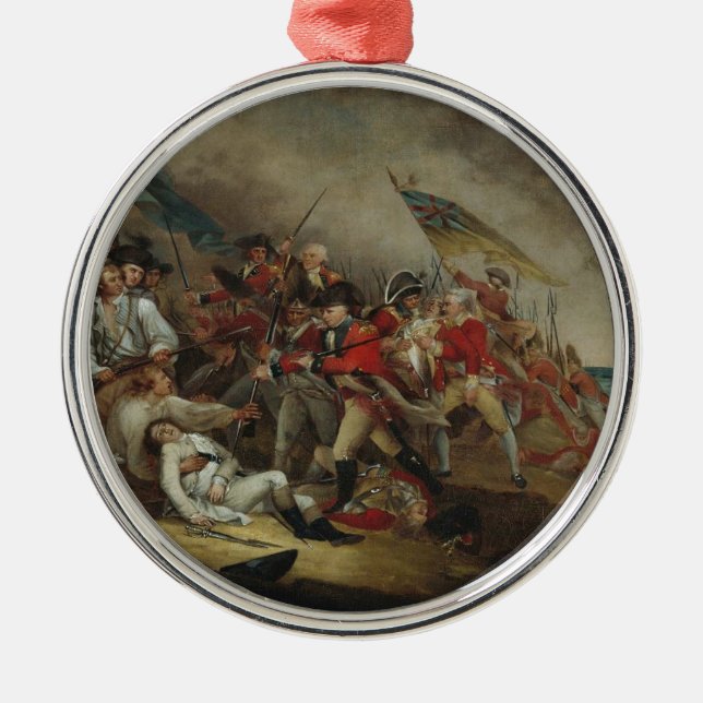 The Death Of General Warren At Bunker Hill Metal Tree Decoration (Front)