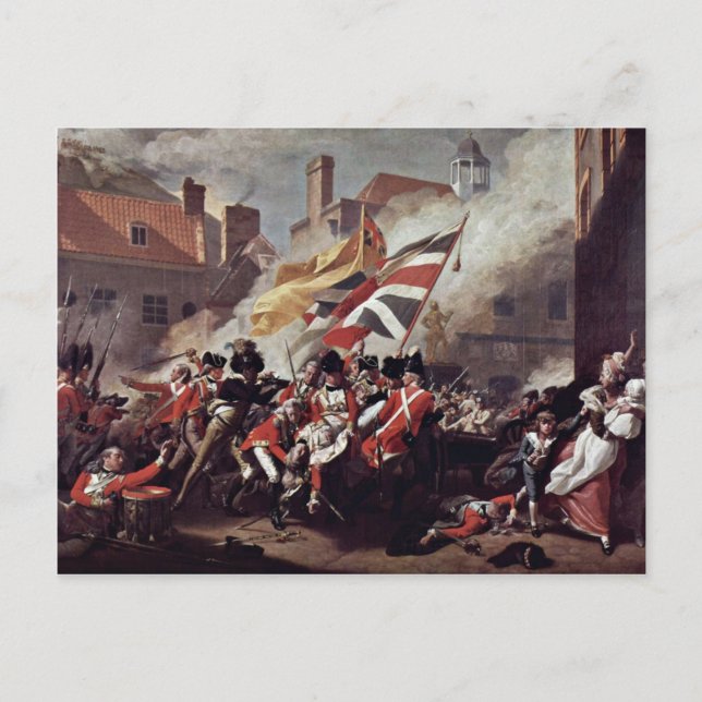 The Death Of Major Peirson By John Singleton Cople Postcard (Front)