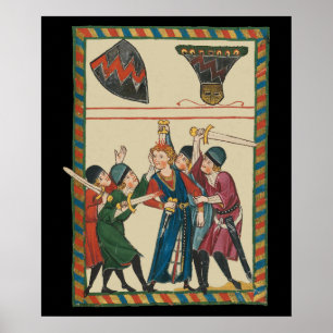 The Death Of Reinmar von Brennenberg Medieval Art Poster