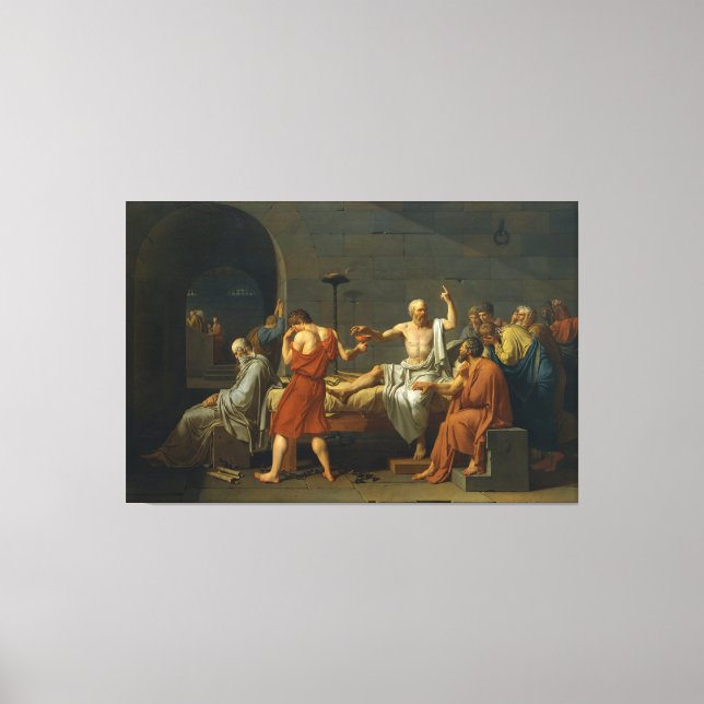 The Death of Socrates by Jacques-Louis David 1787 Canvas Print (Front)