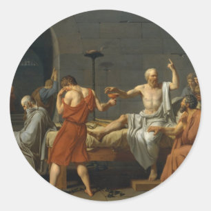 The Death Of Socrates Classic Round Sticker