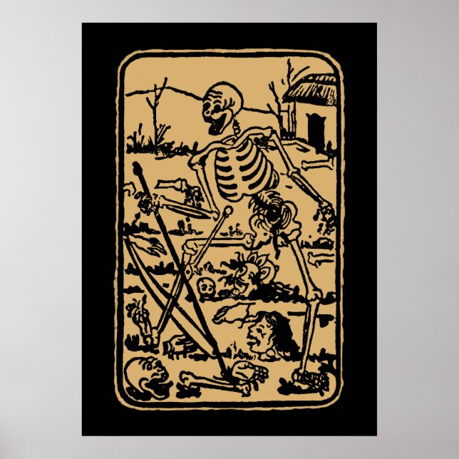 The Death - Old Indian / Asian Tarot Card Poster (Front)