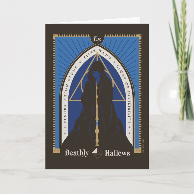 The Deathly Hallows Cloak, Wand, & Stone Card (Front)