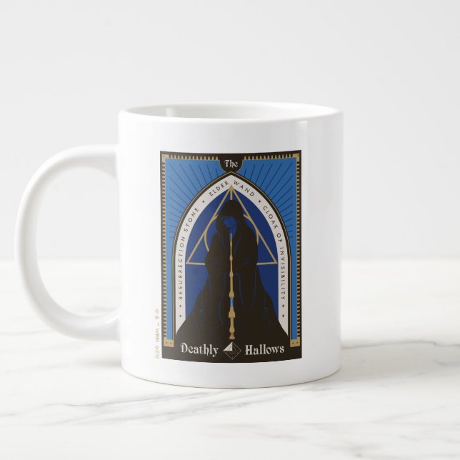 The Deathly Hallows Cloak, Wand, & Stone Large Coffee Mug (Left)