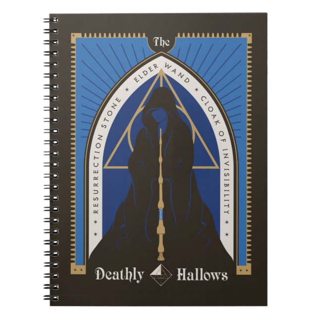 The Deathly Hallows Cloak, Wand, & Stone Notebook (Front)