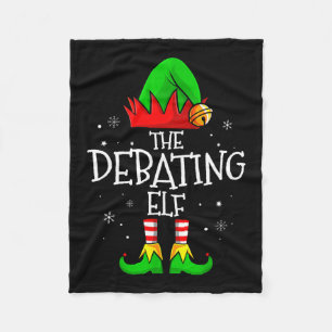 The Debating Elf Group Matching Family Christmas M Fleece Blanket