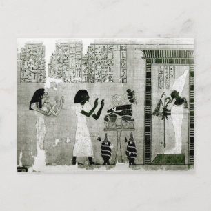 The deceased accompanied by his sister postcard