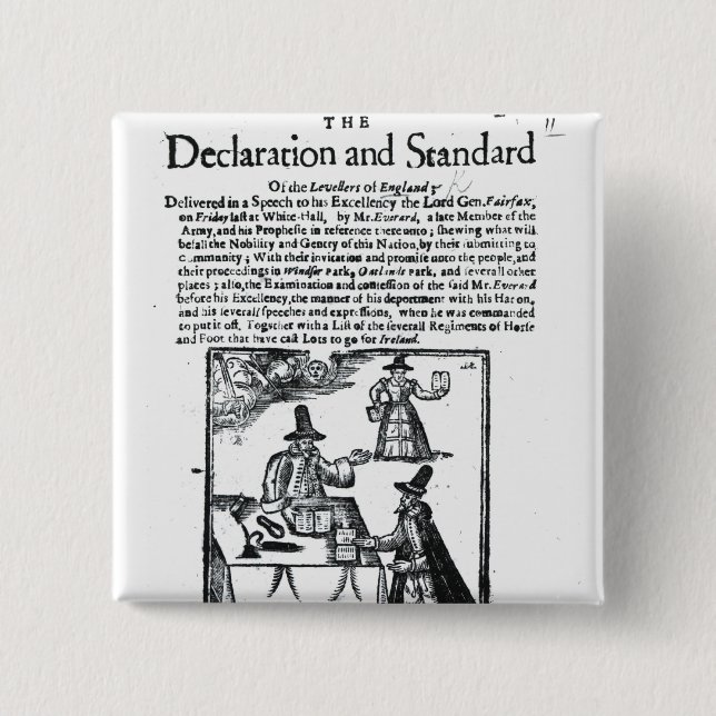 The Declaration and Standard of the Levellers 15 Cm Square Badge (Front)