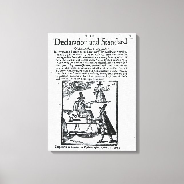 The Declaration and Standard of the Levellers Canvas Print (Front)