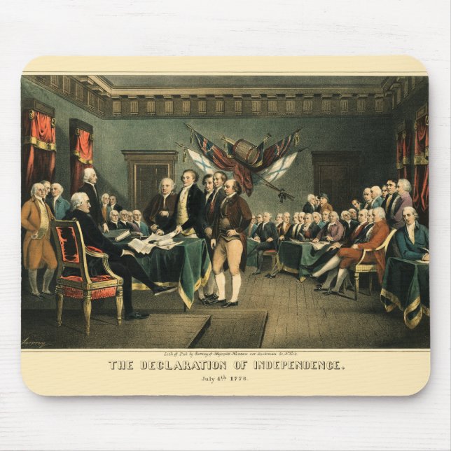The Declaration of Independence, 1850, Restored Mouse Mat (Front)