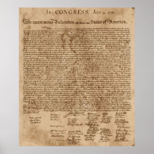 The Declaration Of Independence Poster
