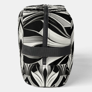 The Decorative Black & white Dopp Kit