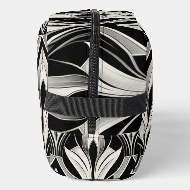 The Decorative Black & white Dopp Kit (Left)