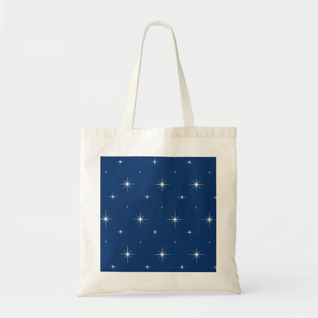 The Deep Blue, Sodalite Hue and Scattered Stars Tote Bag (Front)