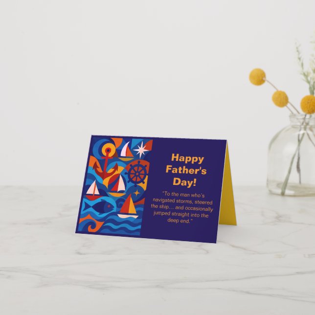 ⚓️ "The Deep End" Father’s Day  Thank You Card (Front)