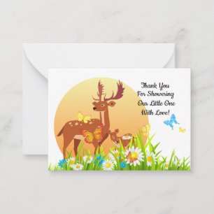 The Deer And Her Son Thank You Cards