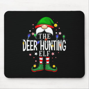 The Deer Hunting Elf Christmas Family Pajama Party Mouse Mat