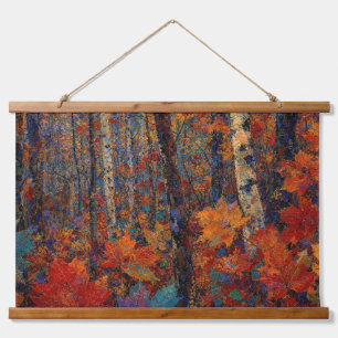 "The Deer’s Secret Path" – A Colourful Landscape Hanging Tapestry