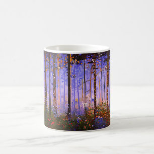 The Deer’s Secret Path  -  Wide Woodland Landscape Coffee Mug