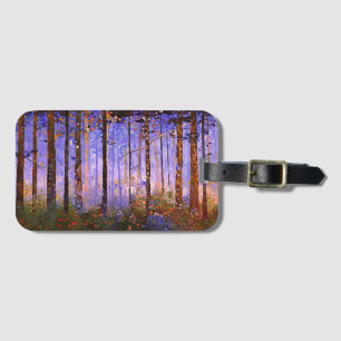 The Deer’s Secret Path  -  Wide Woodland Landscape Luggage Tag