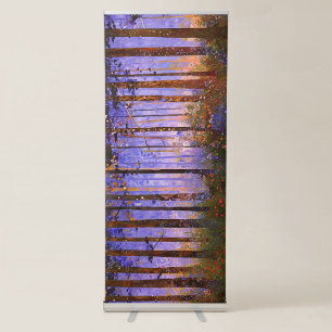 The Deer’s Secret Path  -  Wide Woodland Landscape Retractable Banner