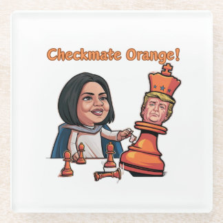 The Defeat Of The Orange King Glass Coaster