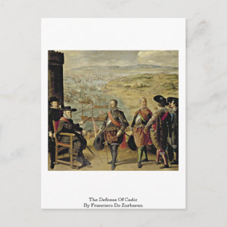 The Defence Of Cadiz By Francisco De Zurbaran Postcard