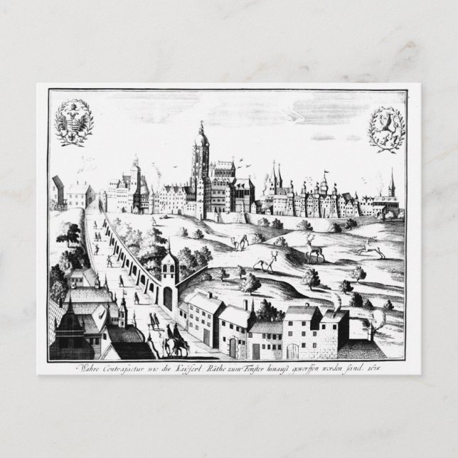 The Defenestration of Prague, 3rd August 1618 Postcard (Front)