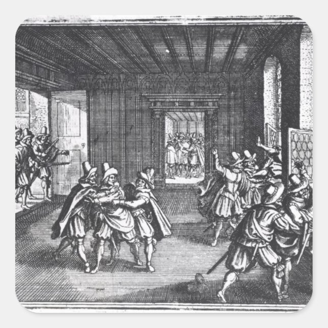 The Defenestration of Prague in 1618 Square Sticker (Front)